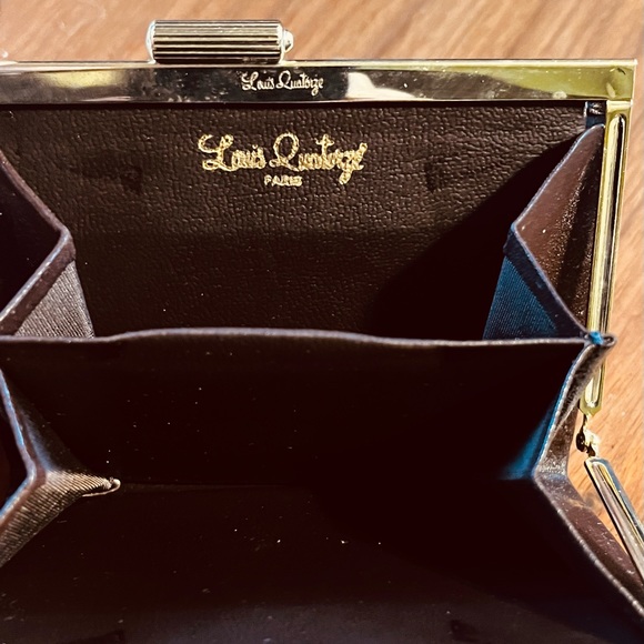 Louis Quatorze 80s vintage luxury leather snap wallet in brown - Picture 3 of 5